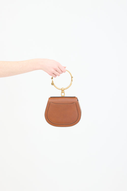 Chloé Leather Patchwork Floral Nile Bracelet Bag