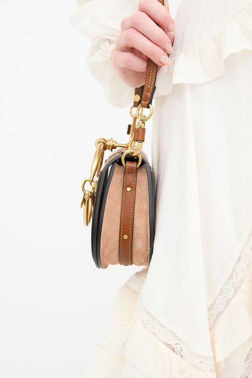 Chloé Leather Patchwork Floral Nile Bracelet Bag