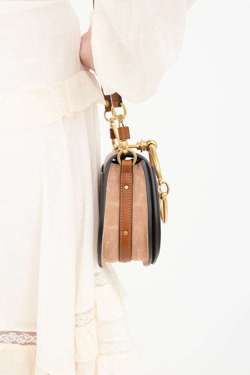 Chloé Leather Patchwork Floral Nile Bracelet Bag
