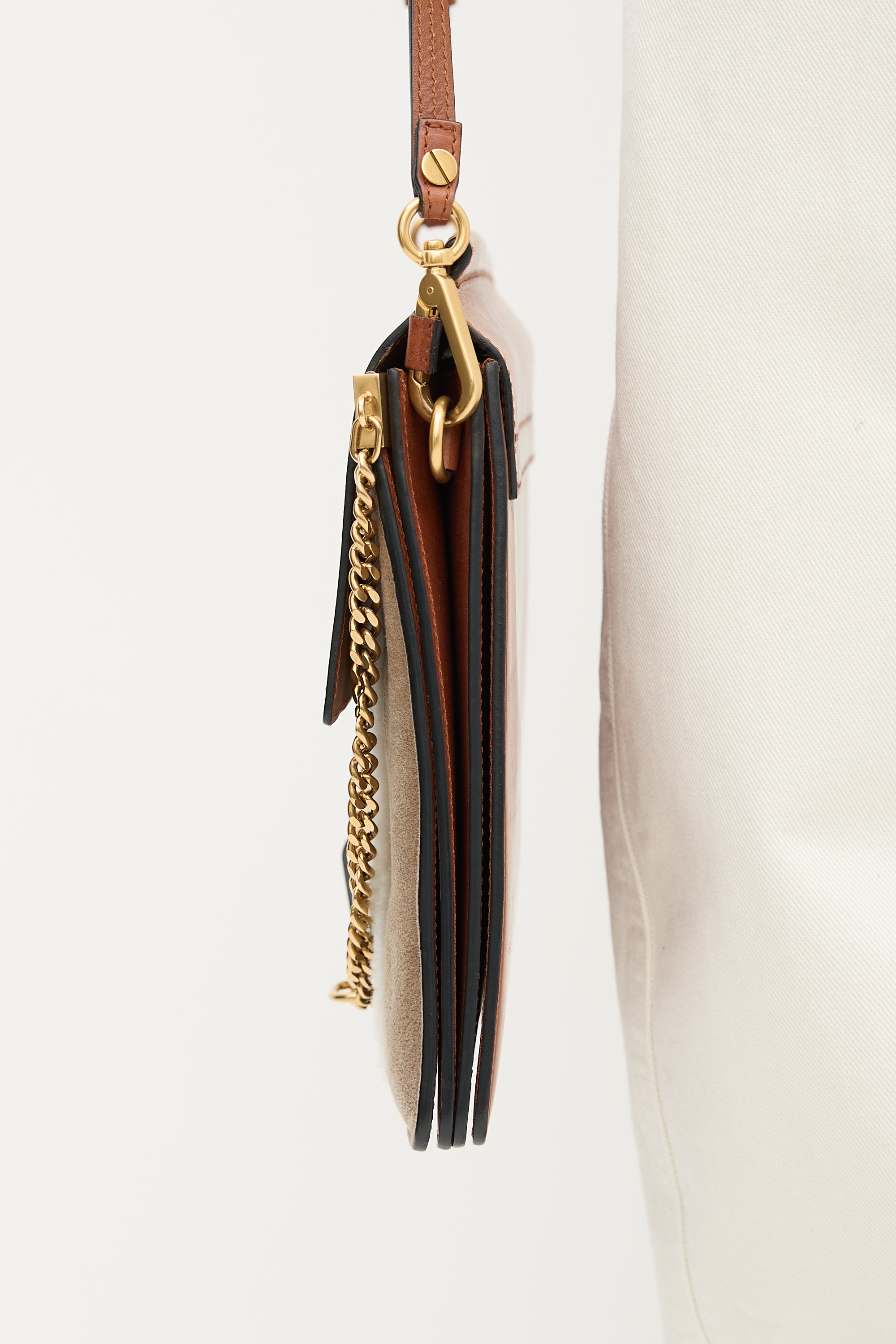 Chloé Leather & Shearling Medium Faye Bag