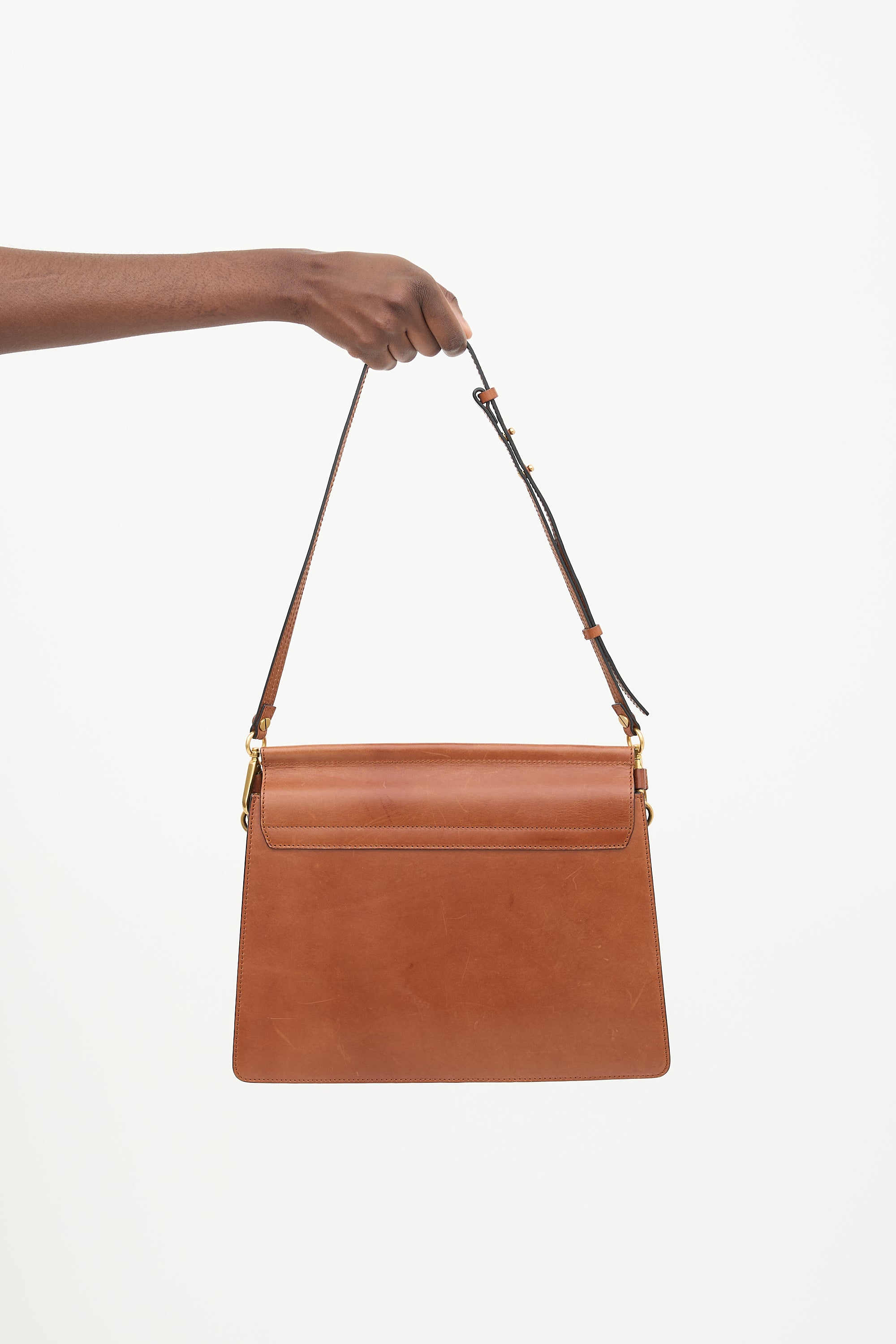 Chloé Leather & Shearling Medium Faye Bag
