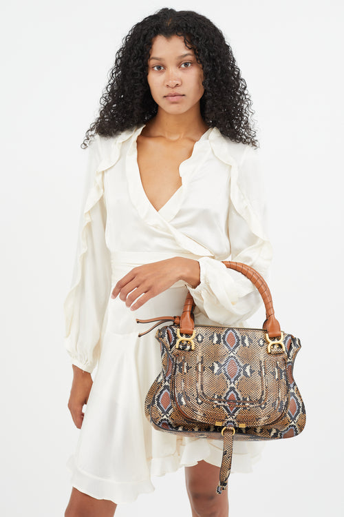 Chloé Brown & Multicolour Marcie Bag