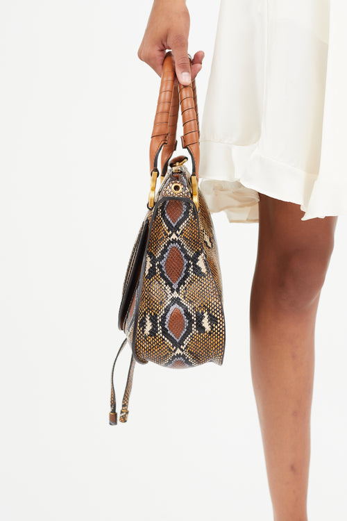 Chloé Brown & Multicolour Marcie Bag
