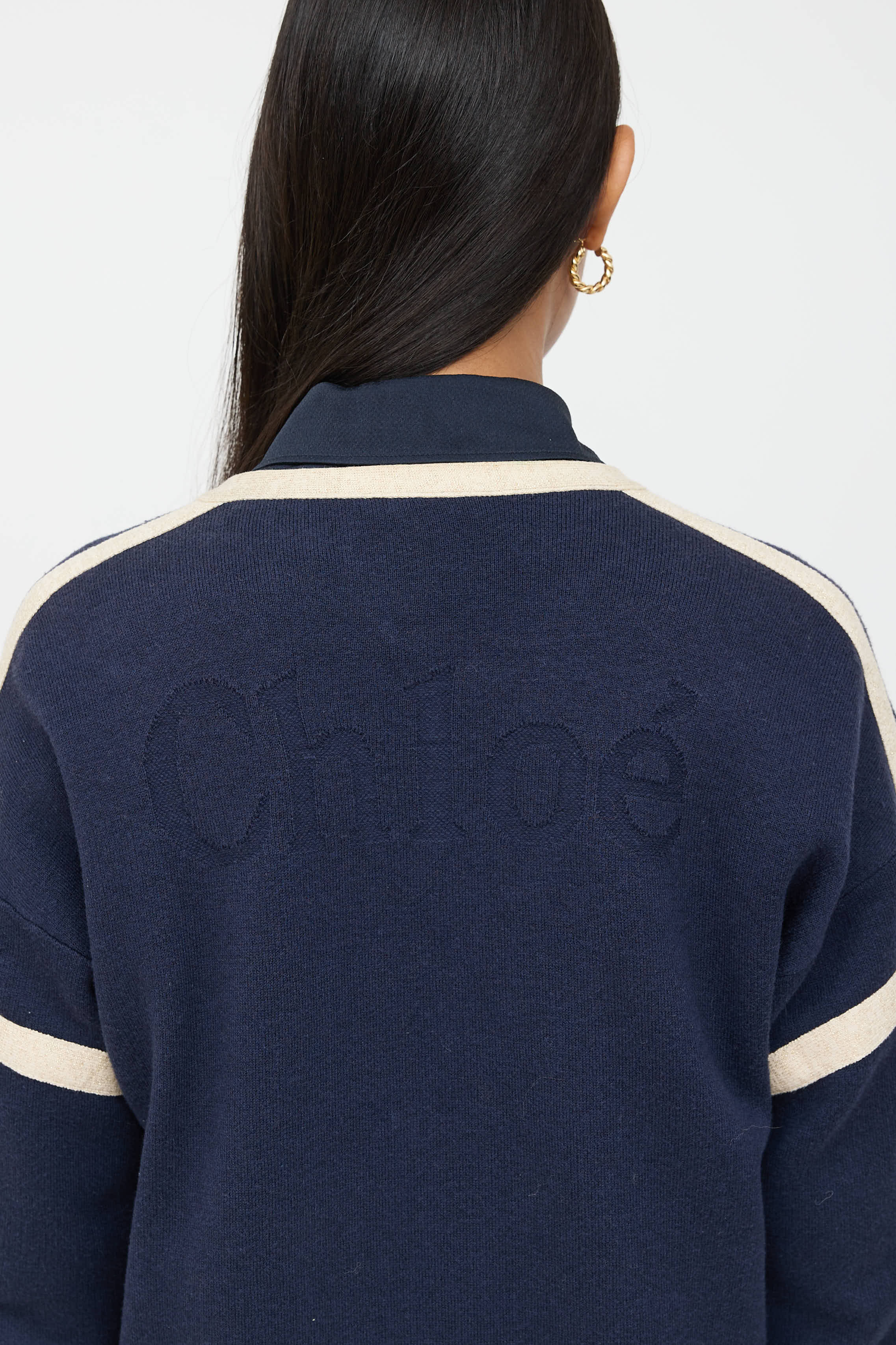 Chloé Asymmetrical Metallic Knit Jacket