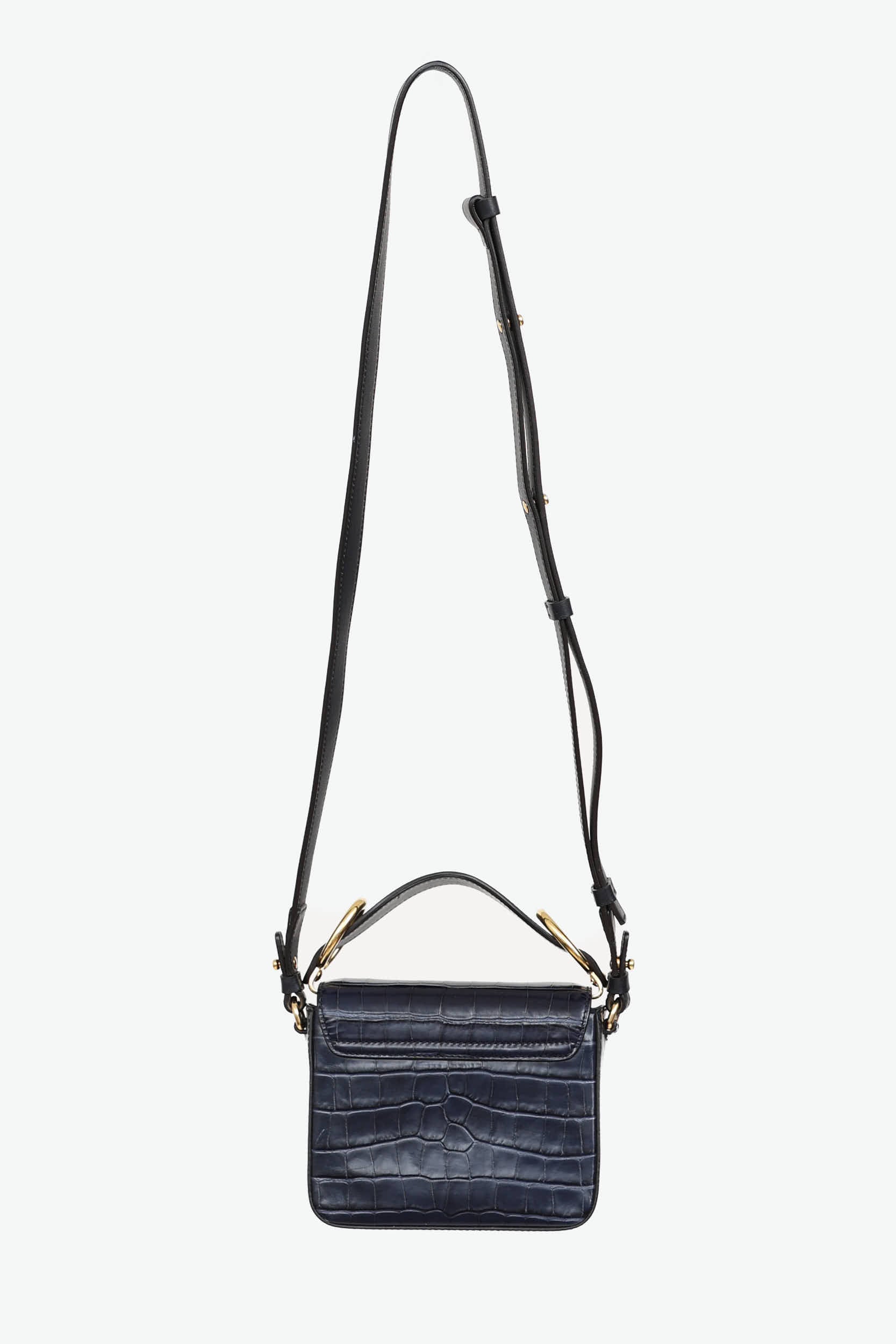 Chloé Embossed Leather Mini C Bag