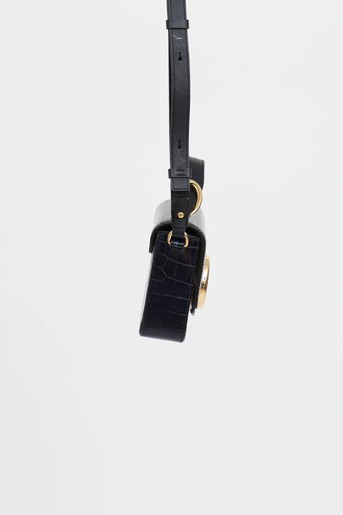 Chloé Embossed Leather Mini C Bag