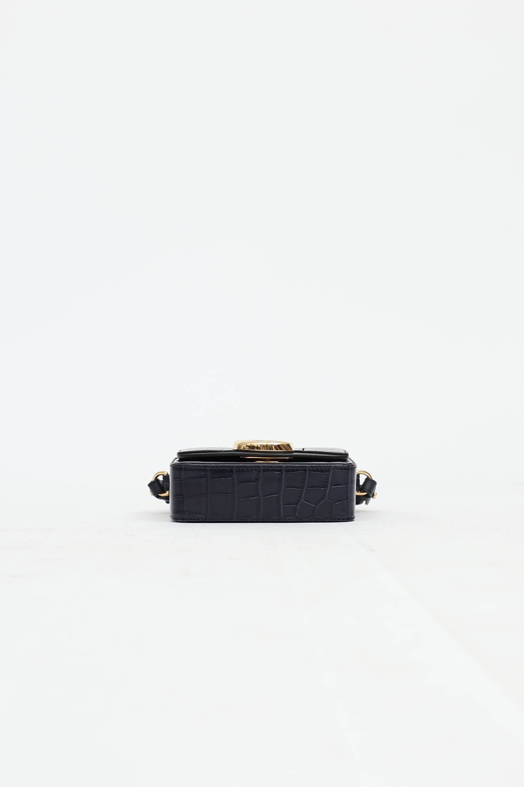 Chloé Embossed Leather Mini C Bag