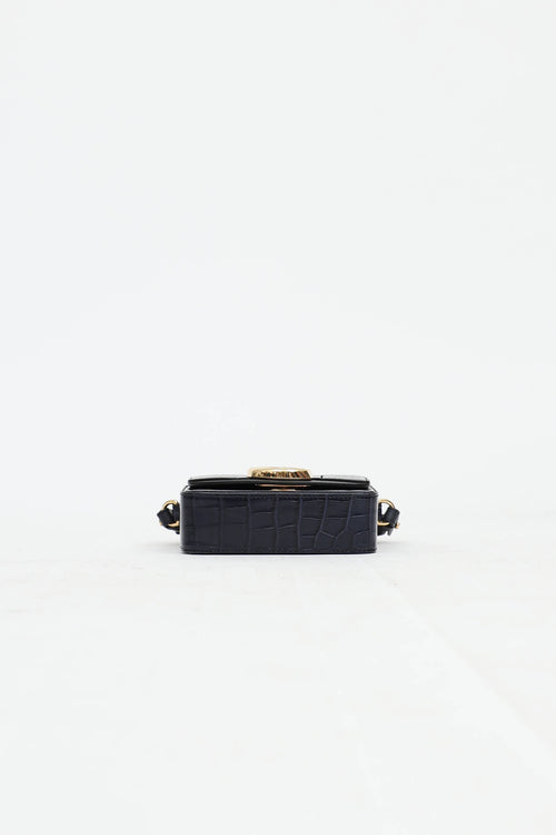 Chloé Embossed Leather Mini C Bag