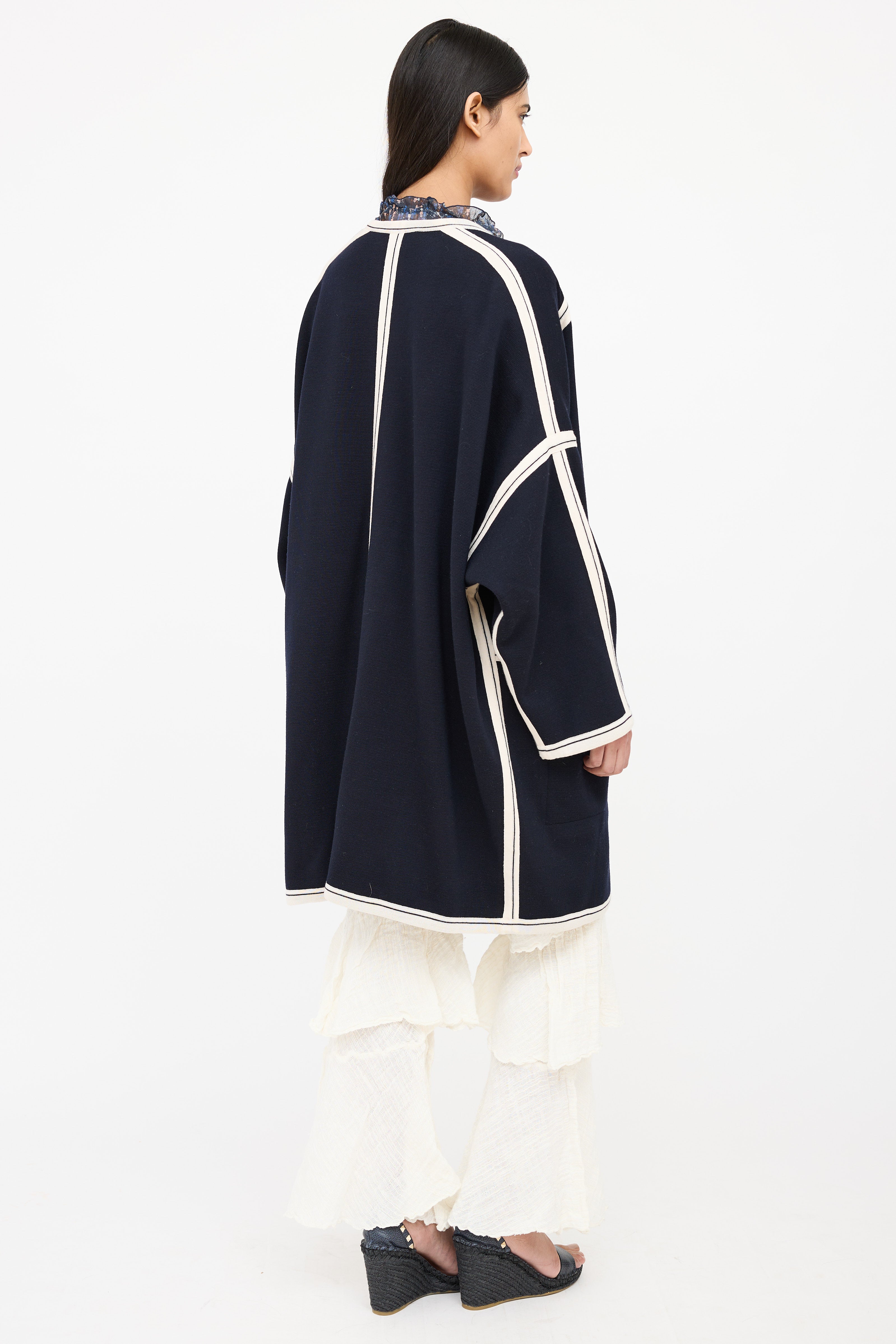 Chloé Wool Panelled Knit Coat