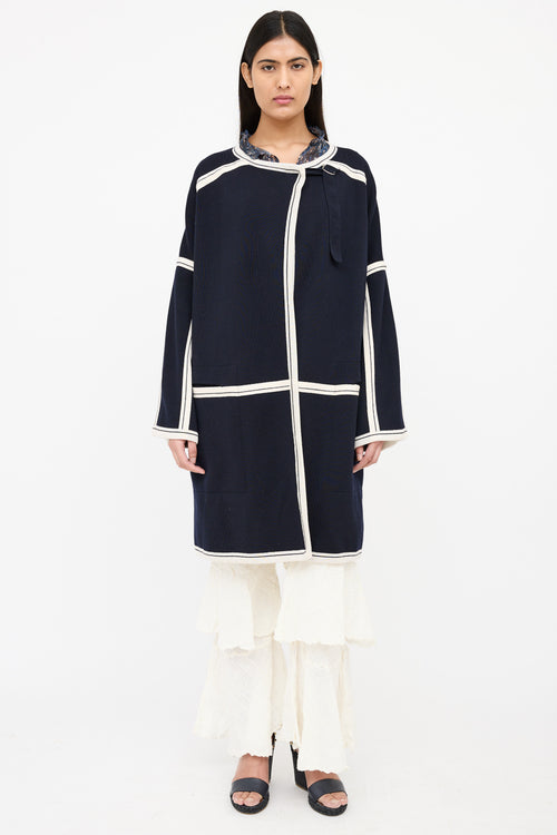 Chloé Wool Panelled Knit Coat