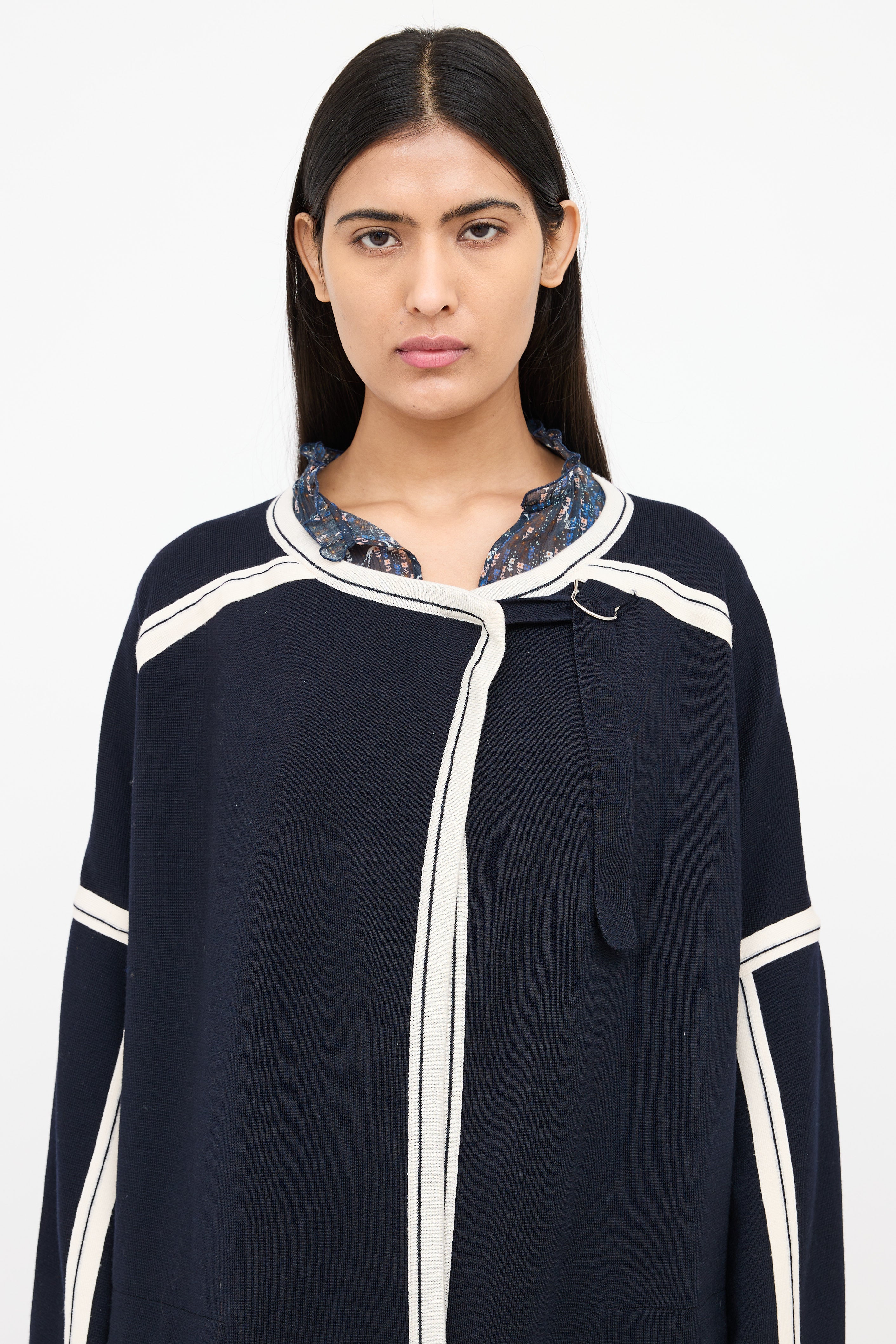 Chloé Wool Panelled Knit Coat