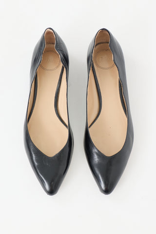 Chloé Leather Scalloped Flat