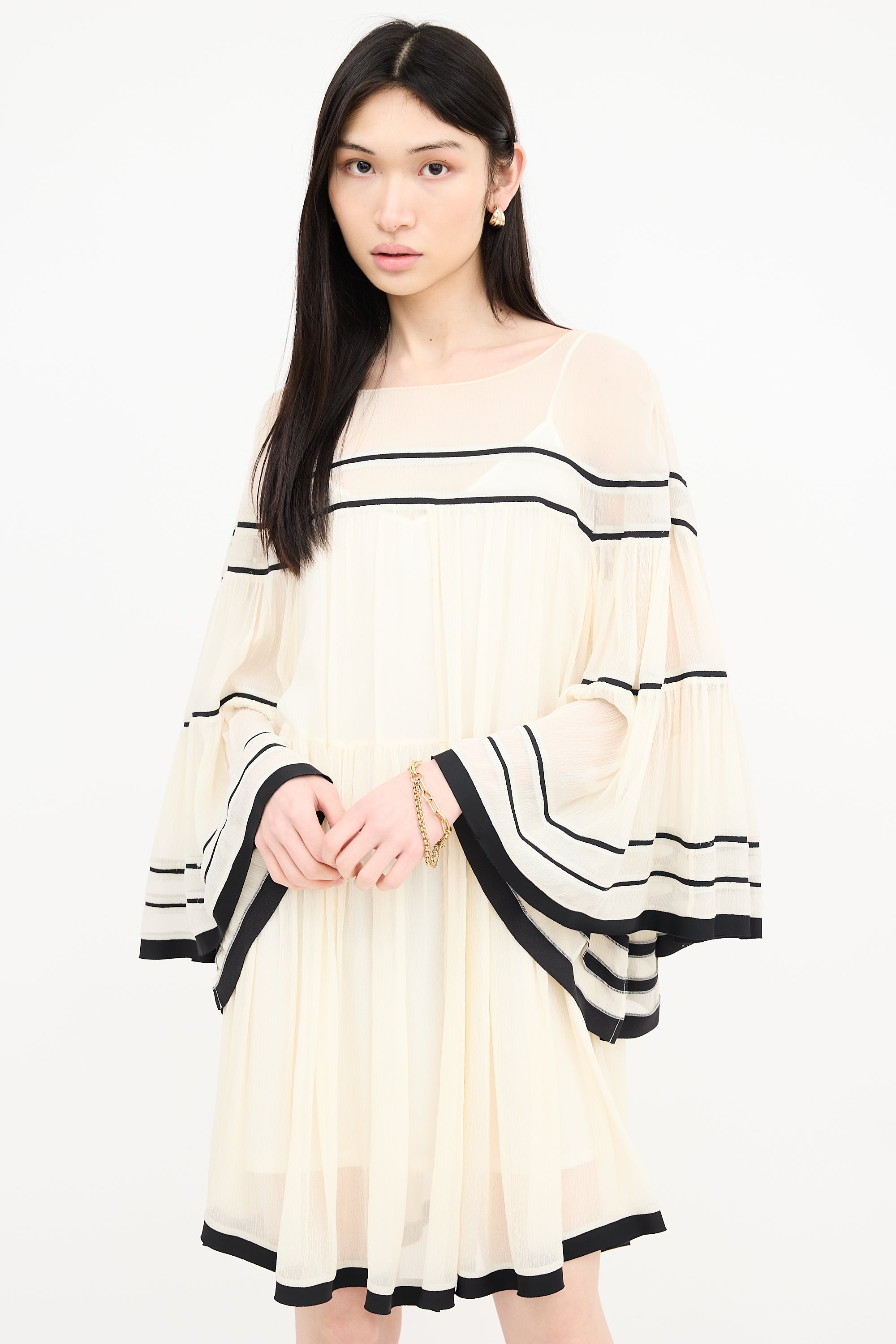 Chloé Silk Sheer Mini Dress