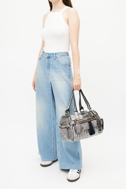 Chloé Silver & Gold Bay Shoulder Bag