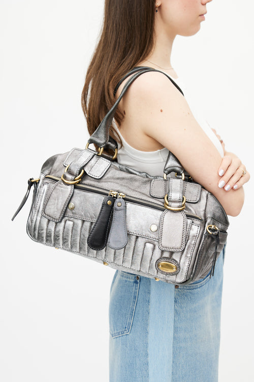 Chloé Silver & Gold Bay Shoulder Bag
