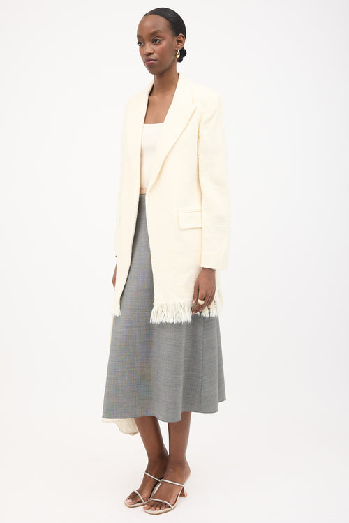 Chloé Spring 2022 Silk Boucle Fringe Jacket