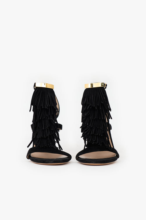 Chloé Suede Fringe Sandal