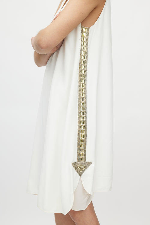 Chloé White & Yellow Crystal Dress