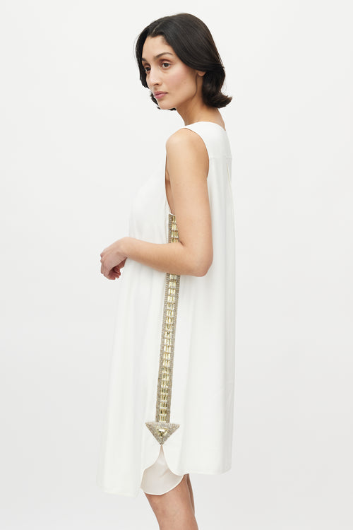 Chloé White & Yellow Crystal Dress