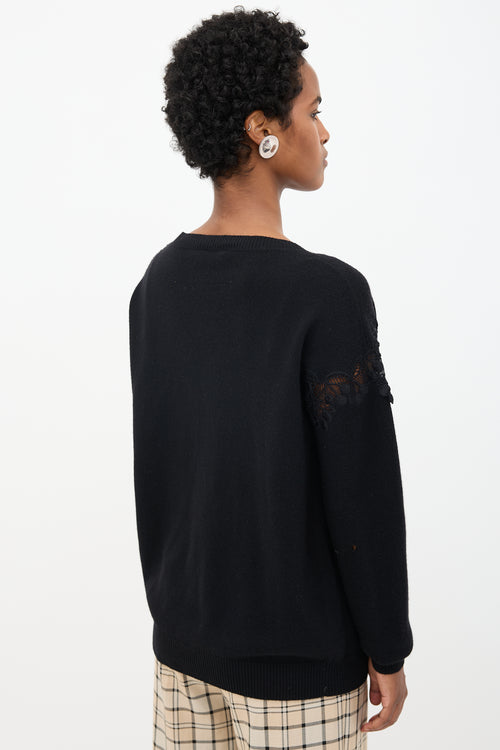 Chloé Wool Lace Panel Sweater