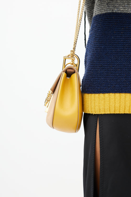 Chloé Yellow & Beige Drew Bag