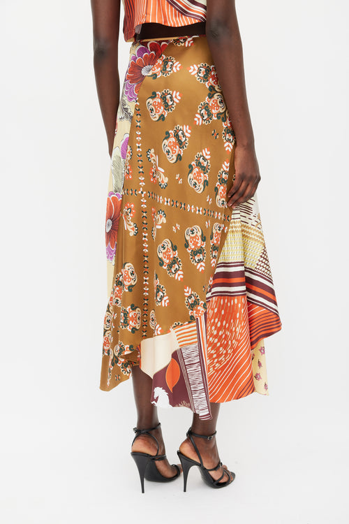 Chloé Yellow & Multicolour Floral Silk Co-Ord Set