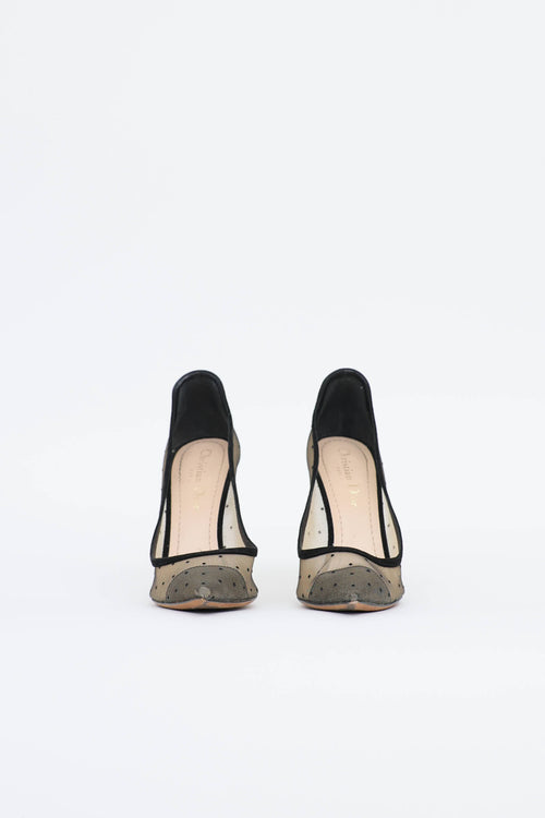 Dior Mesh Polka Dot Pump