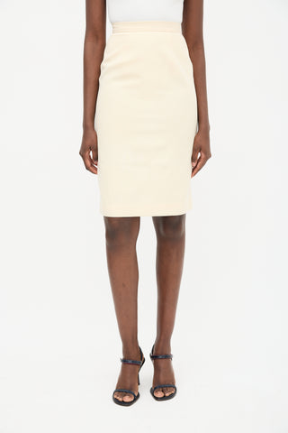  Vintage Cream Wool Skirt