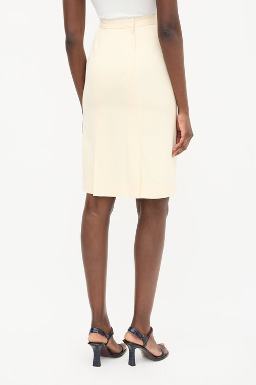  Vintage Cream Wool Skirt