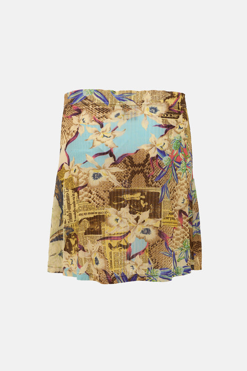 Christian Lacroix Bazar 1990s Printed Skirt