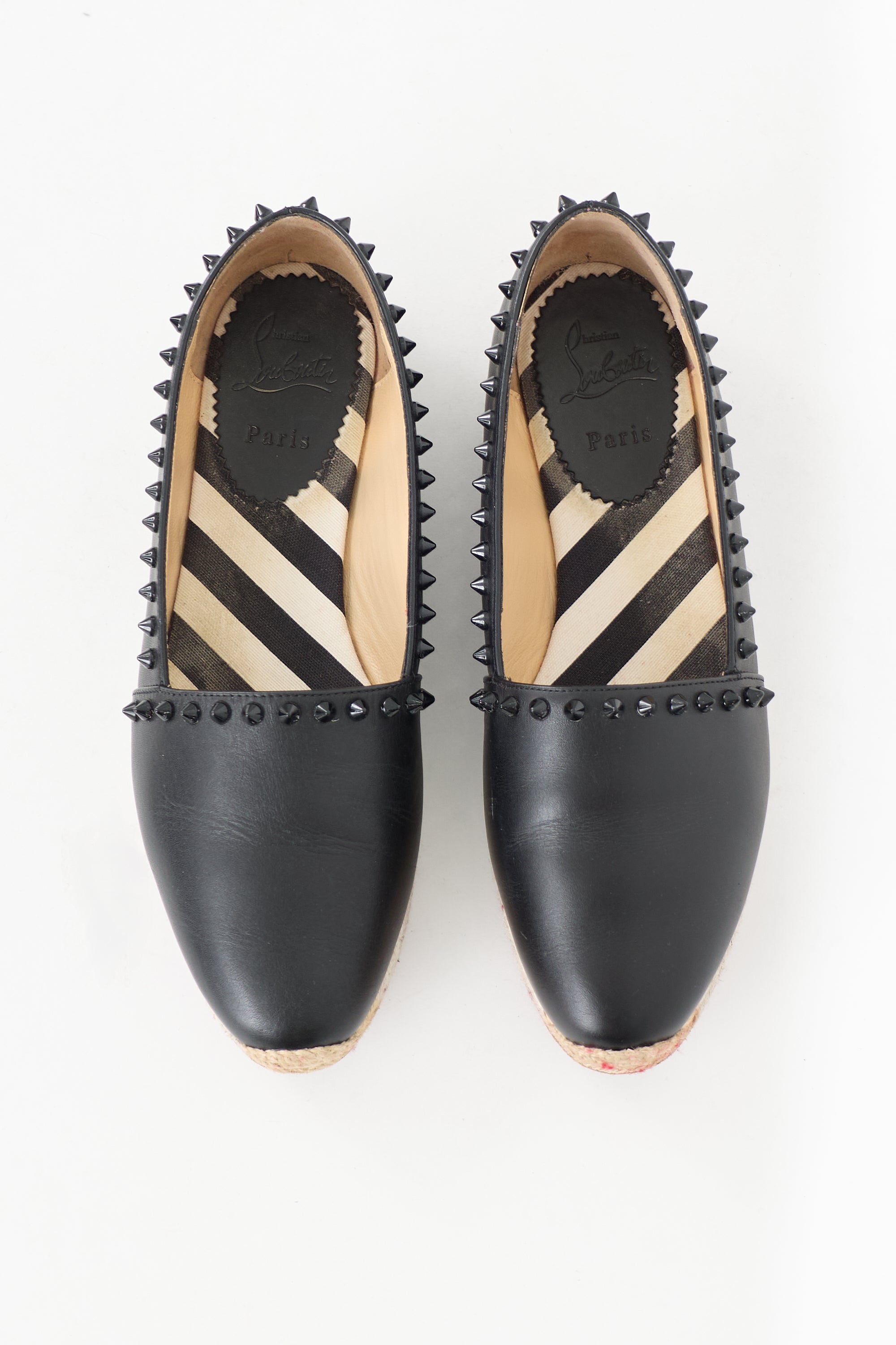 Christian Louboutin Leather Ares Espadrille Flat