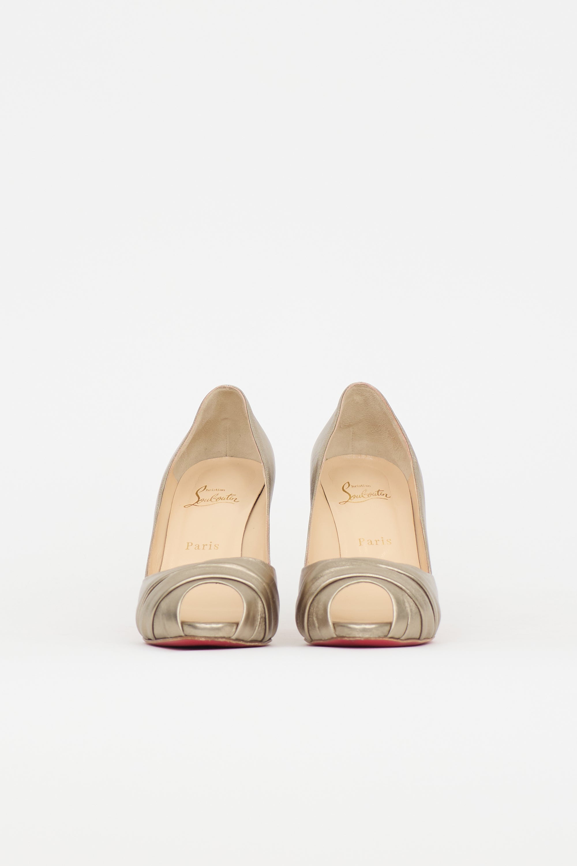Christian Louboutin Metallic Leather Heel
