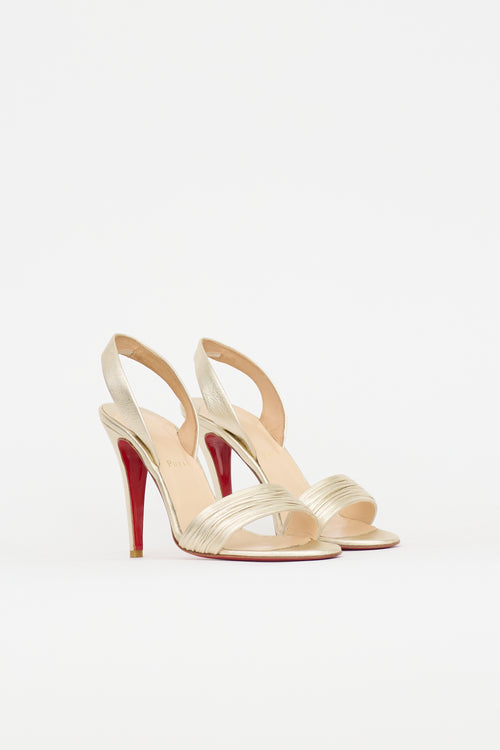 Christian Louboutin Leather Slingback Sandal