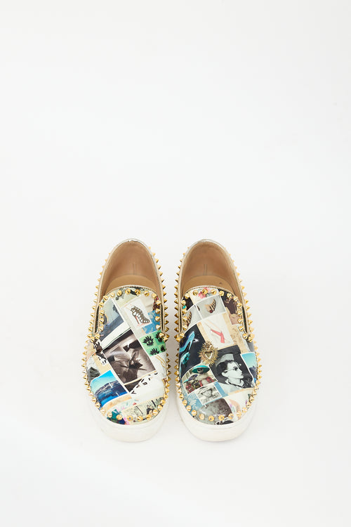 Christian Louboutin Multicolour Patent Pik Boat Sneaker