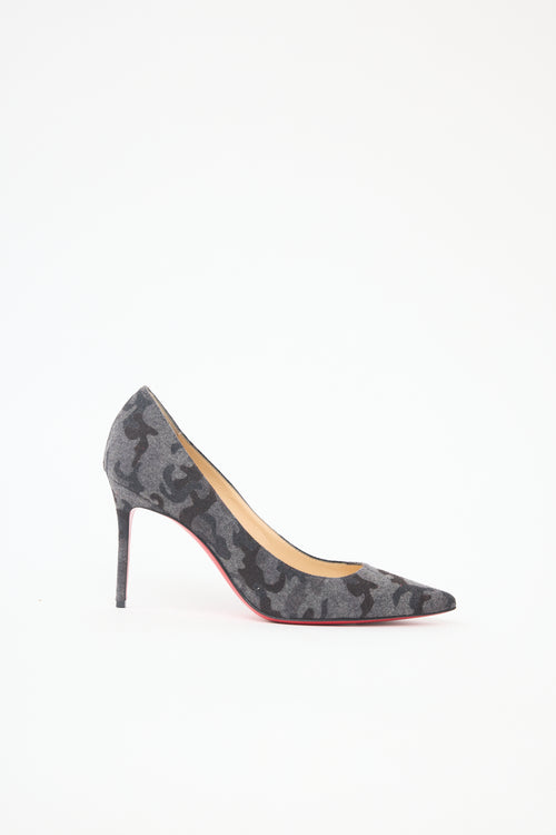Christian Louboutin Flannel Camouflage Decollete Pump