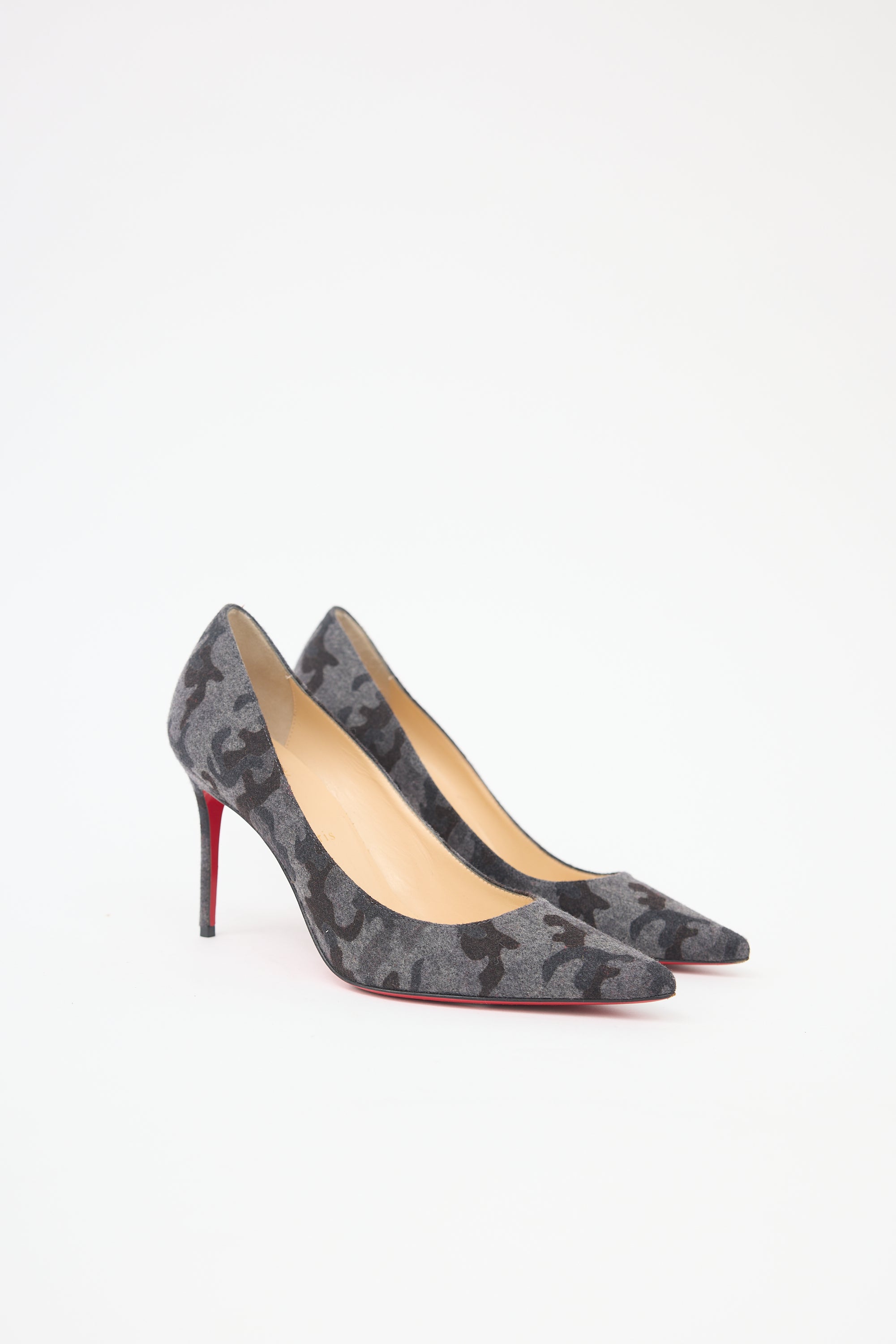 Christian Louboutin Flannel Camouflage Decollete Pump