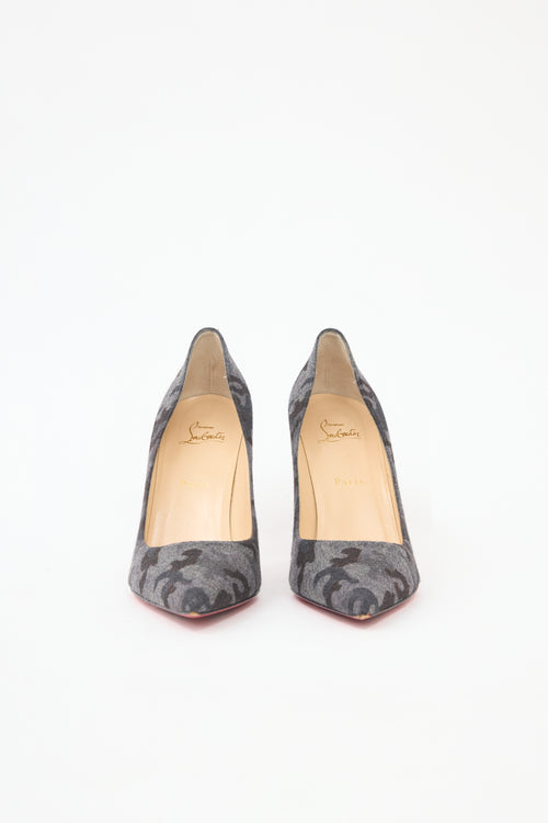 Christian Louboutin Flannel Camouflage Decollete Pump