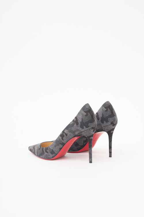 Christian Louboutin Flannel Camouflage Decollete Pump