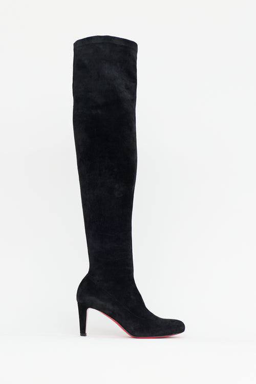 Christian Louboutin Suede Over The Knee Boot