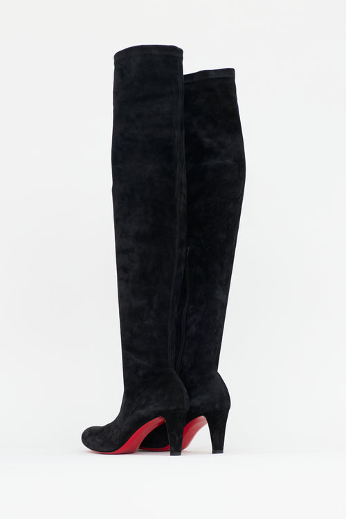 Christian Louboutin Suede Over The Knee Boot