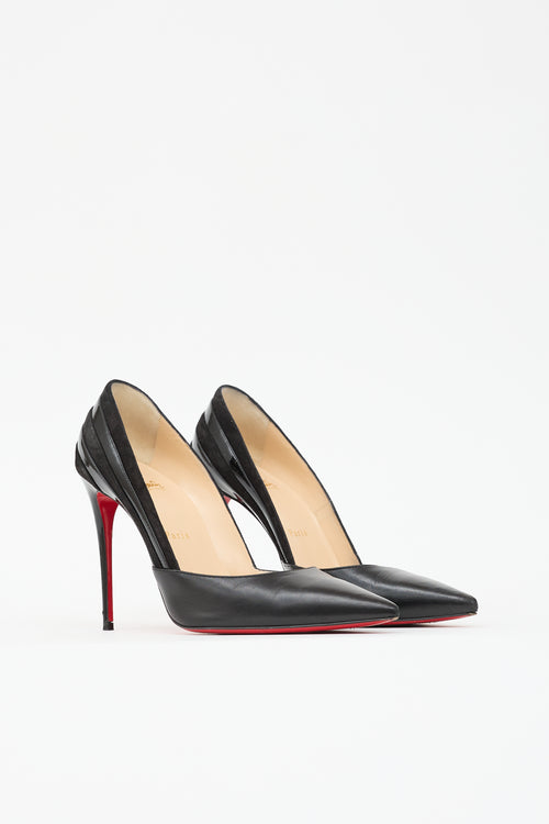 Christian Louboutin Leather & Patent Super 100 Pump