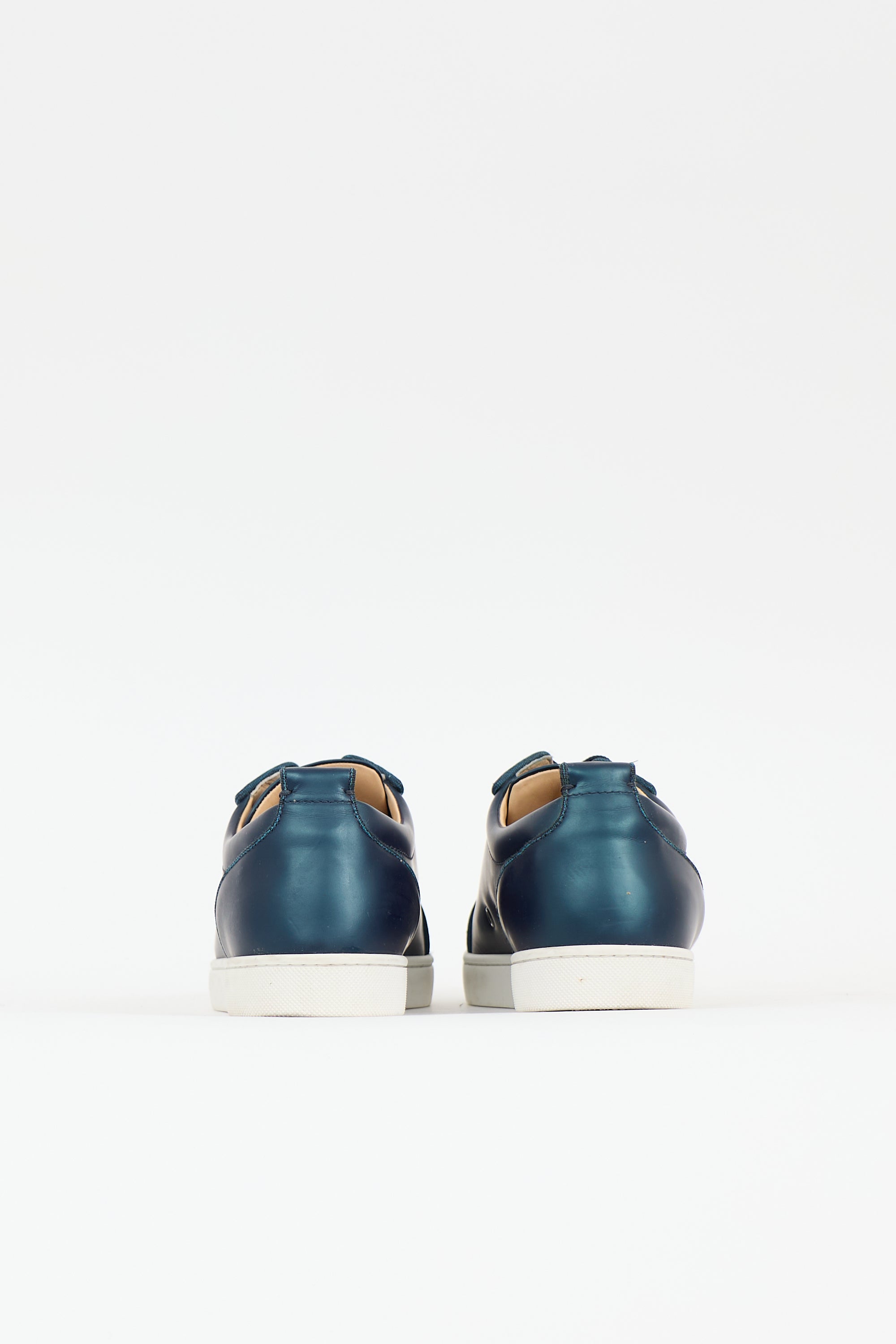 Christian Louboutin Leather Spike Louis Junior Sneaker