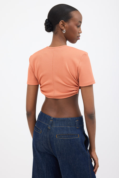 Christopher Esber Crystal Orbit Cropped T-Shirt