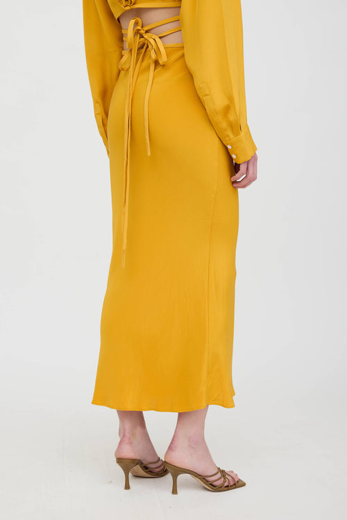 Christopher Esber Silk Tie Maxi Skirt