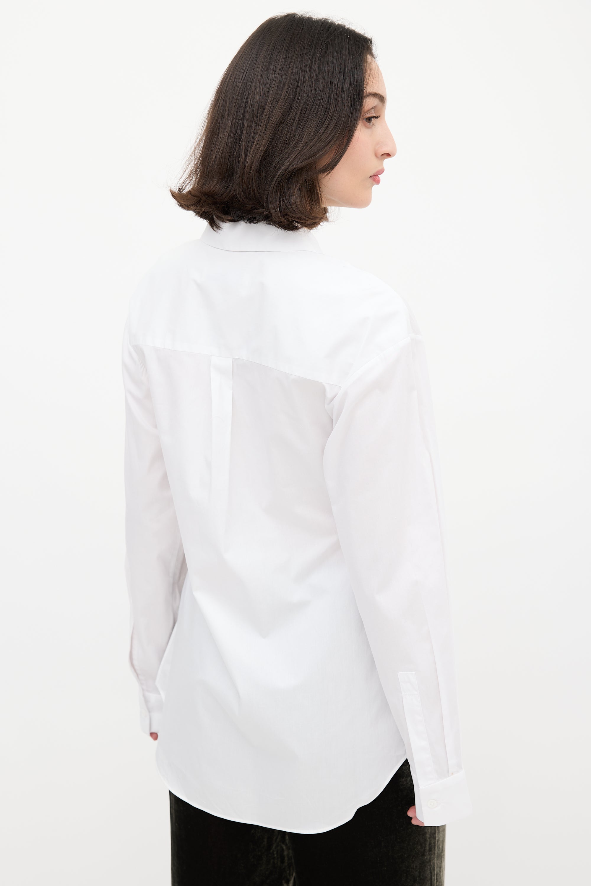 Christopher Esber White Slant Placket Button Up Shirt