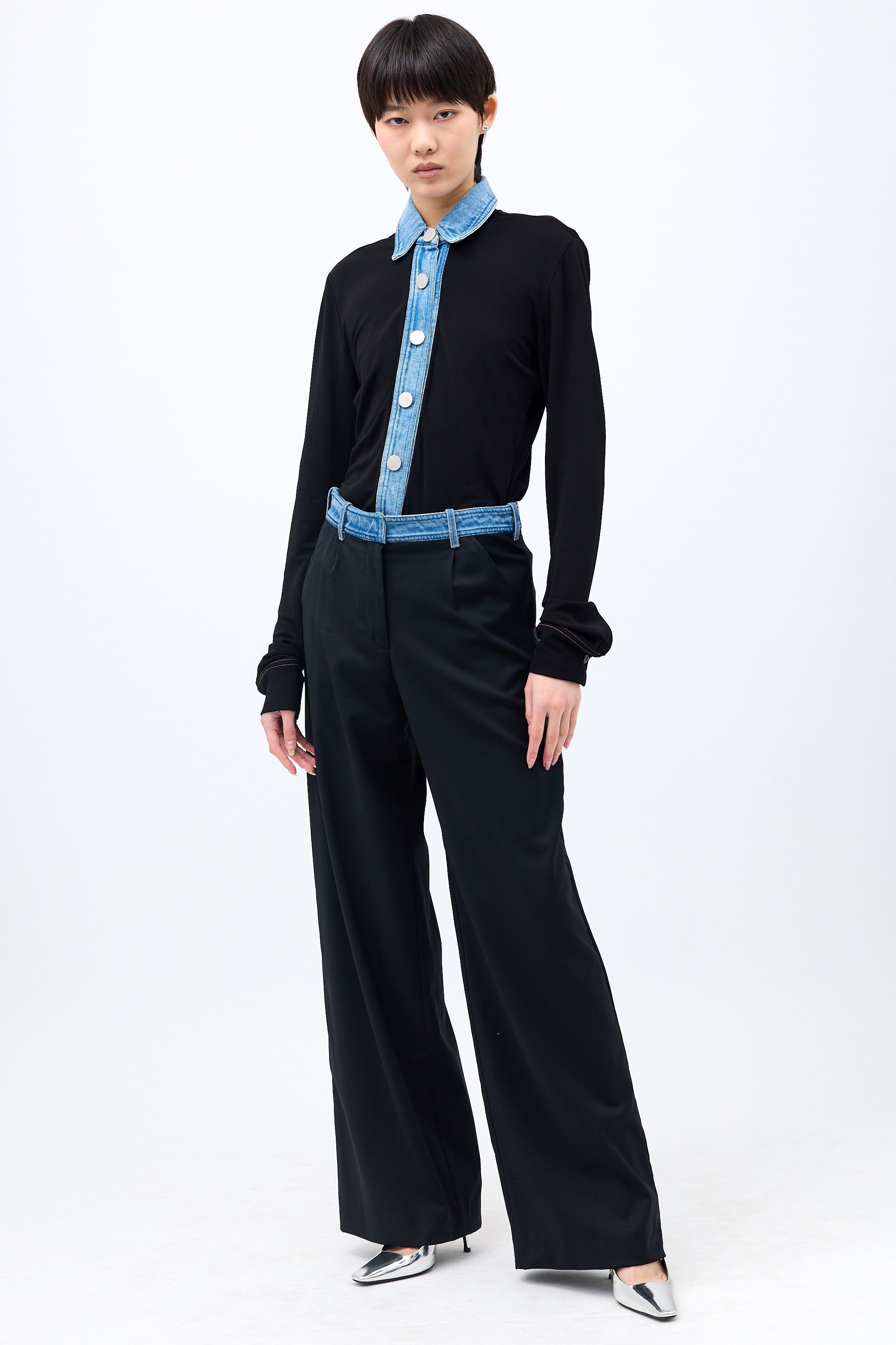 Christopher Esber Wool & Denim Trouser