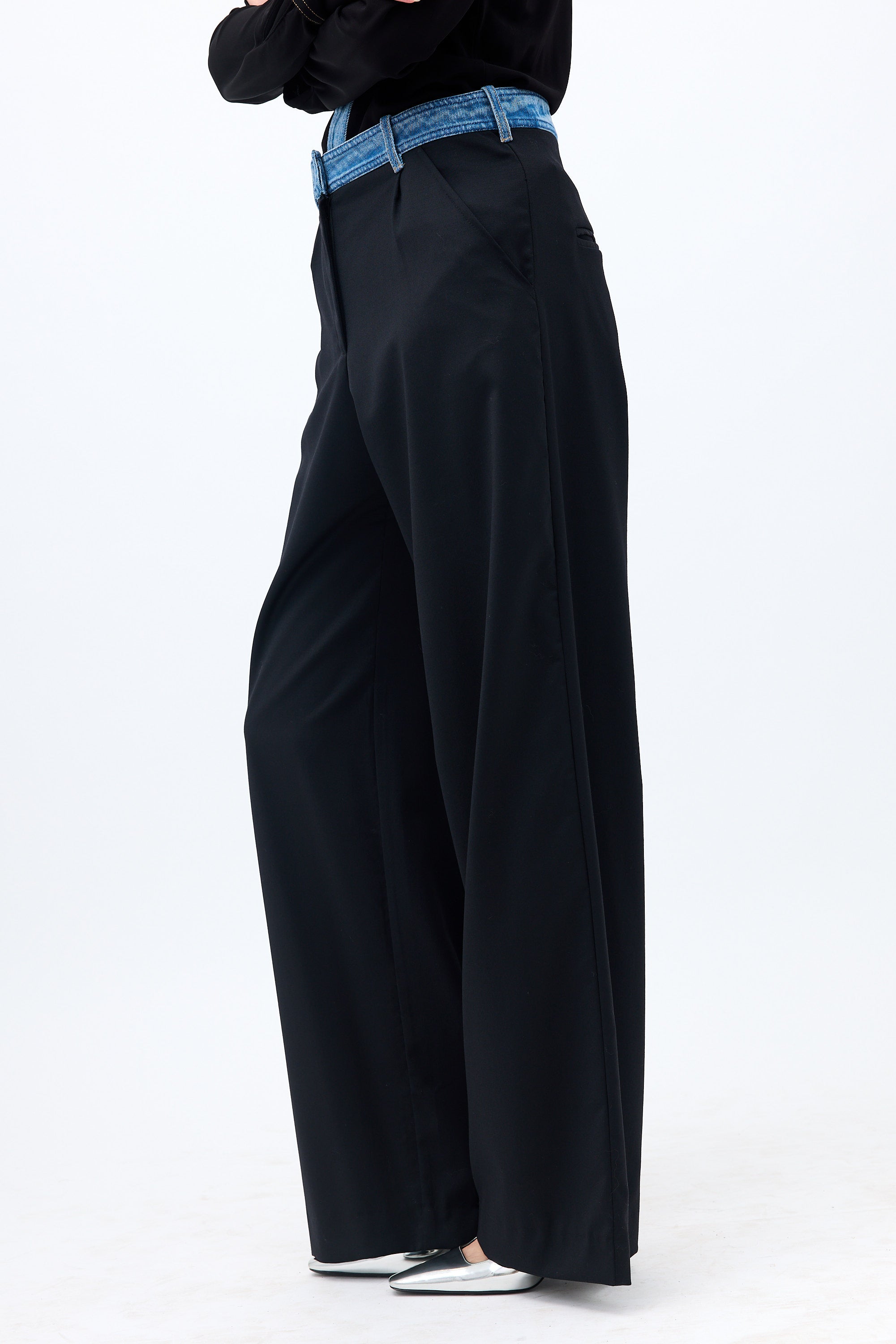 Christopher Esber Wool & Denim Trouser