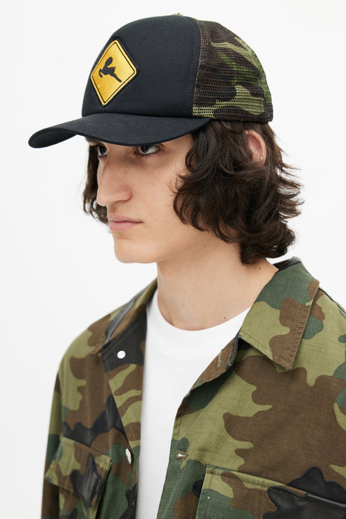 Chrome Hearts Black & Multicolour Camo Hat