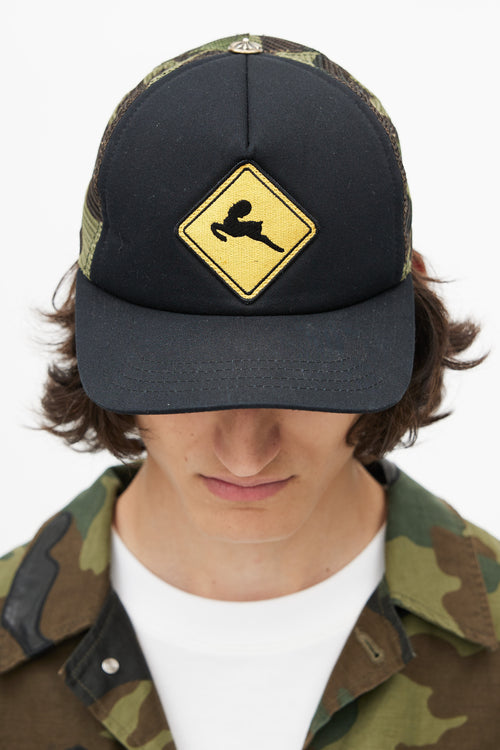 Chrome Hearts Black & Multicolour Camo Hat