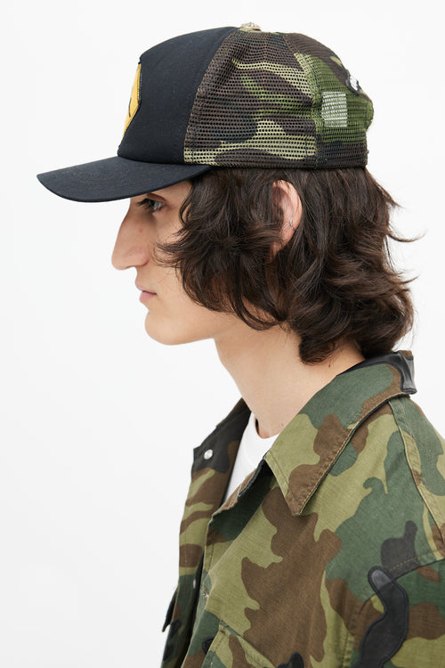 Chrome Hearts Black & Multicolour Camo Hat